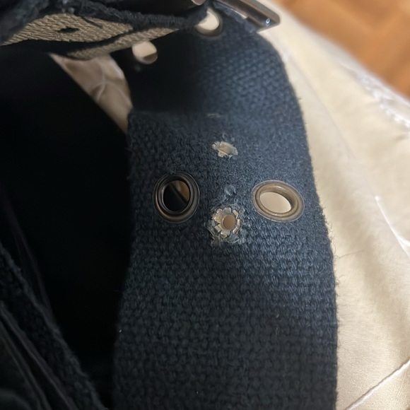 Pre-loved black denim midi skirt with belt - Picture 8 of 8